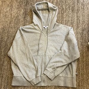 grey target zip up